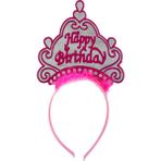 Xnews Happy Birthday Neon Pembe Renk 24x15 cm Doğum Günü Tacı