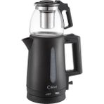 Xnews KTM-2907 Çay Yapma Makinesi, 1.8 L Kettle ve 0.9 L Demlik Kapasitesi, Siyah