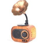 Xnews Taşınabilir Nostaljik B5 Speaker Gramofon Radyo/usb/sd/bluetooth Hoparlör 22 cm Mini Boy Retro Radyo