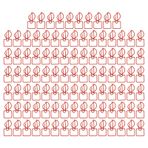 Xnferty 100 adet Küçük Bağlayıcı Klipler, Bağlayıcı Ataşlar, Metal Ataşlar, Köpek Şekli Ataşlar, Kaymayı Önleyin Sevimli Mum Şekilli Dekoratif Metal Yer Ayracı Ataşlar Kağıt Belge için Kırmızı