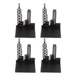 Xnferty 4 adet Dekoratif Kitap Ayraçları Siyah Metal Süspansiyon Bina Tasarımı Kitap Ayraçları Kitap Ayraçları Dik Mimari Stil Ağır Hizmet Kitap Ayraçları Kitap Rafı Tutacakları, CD(#2)