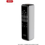 Xo 120W 12V Dijital Göstergeli Akıllı Mini Taşınabilir Lastik Pompası - Dijital Ekranlı Hava Kompresörü - Siyah