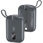 Xo 20W Type-C Watch Iphone Android Uyumlu Kablosuz Wireless 10000 Mah Powerbank Şarj Aleti PR260 - Siyah