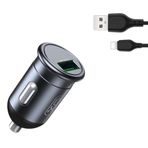 XO Araç Şarj Cihazı Type-C CC46-18W Quick Charge 3.0 Hızlı Şarj, 12V-24V Giriş, USB-A Portu, Aşırı Isınma ve Kısa Devre Koruması, Kompakt Tasarım | Siyah