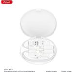 Xo CX031 Type-C Kablolu Micro & Lightning & Usb-A Adaptörlü 15W Kablosuz Çoklu Şarj Aleti - Beyaz