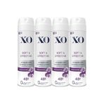 XO Deodorant 150ML Kadın Soft & Effective, Niacinamide, 4'lü Set