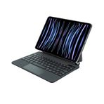 XO iPad Pro 11 ile Uyumlu (1.-2.-3.-4. Nesil) / 4-5-6 iPad Air ile Uyumlu Kablosuz Bluetooth Klavye 10.9''/11'' – Touchpad’li, Dijital Ekranlı, Şarj Edilebilir, Türkçe Q, 64 Tuşlu, KB09, Siyah