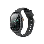 XO J12 Akıllı Spor Saati, 2.06 inç AMOLED Ekran, IP68 Su Dayanıklı, Nabız Ölçer, Telefonla Konuşma, Adım Sayar, Kalori Takip, Müzik Kontrol, 300 mAh Siyah