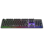 XO RGB Aydınlatmalı Kablolu Gaming ve Ofis Klavyesi KB-04 | Sessiz Mekanik Hisli Tuşlar | USB Bağlantı | Ergonomik Tasarım | Dayanıklı ABS Gövde | 104 Tuş Düzeni | Siyah | EN-Q