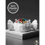 Xoa Collection Lovy Şekerlik Dekoratif Kase – 3D Baskı Plastik Modern Tasarım Şekerlik, Çikolata & Atıştırmalık Sunum Kabı