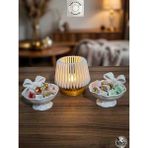 Xoa Collection Premium Işık Seti - 2'li Fiyonk Lokumluk ve Dekoratif Masa Lambası | Kahve Sunum Seti