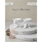 Xoa Collection Vionella Fiyonklu Lokumluk | Modern Tasarım Sunumluk | 3D Baskı Premium Plastik Kase | Kahve Yanı Şık Sunumluk | 2 Adet