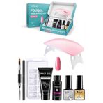 xolo 16 Parça Polijel Oje Yapma Seti Dark Pembe Evde Poligel Nail Art Seti