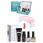 xolo 16 Parça Polijel Oje Yapma Seti Koral Mercan Evde Poligel Nail Art Seti
