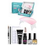xolo 16 Parça Polijel Oje Yapma Seti Nude Toprak Evde Poligel Nail Art Seti