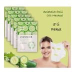 Xolo 5 Adet Salatalık Özlü Nemlendirici Yüz Bakım Maskesi Cucumber Face Mask XLM359