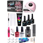xolo Evde Protez Tırnak & Kalıcı Oje & Nail Art Seti Full Set Soft Pembe