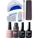 xolo Kalıcı Oje Yapma Seti 20 Parça Nude Serisi Top Base Top Coat Solüsyon Kronk Törpü Uv Led Seti