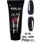 Xolo Simli Seri Glitter 30ml Polygel Protez Tırnak Oje Kalıcı Akrilik Jel Polijel Poly Gel - JadeS02