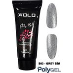 Xolo Simli Seri Polygel Protez Tırnak Oje Kalıcı Akrilik Jel Polijel Poly Gel 15ml - GreySimS03