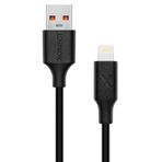 XONECT USB to Lightning iPhone Modelleri Uyumlu Hızlı Şarj ve Data Kablosu 40cm (Siyah)