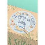 Xox Shops Cinsiyet Parti Sticker Boy And Girl Mavi Sticker Yapışkanlı Etiket - 3x3 cm 90 Adet - ST2422