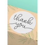 Xox Shops Thank You Sticker Teşekkürler Ürün ve Paketleme Etiketi Beyaz Siyah Yazılı - 90 Adet - ST2015