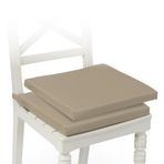 XPERMATE 2'li Sandalye Minderi Su İtici Kumaş 40x40 cm Sünger Sandalye Minderi Bağcıklı (Bej)