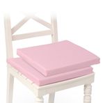 XPERMATE 2'li Sandalye Minderi Su İtici Kumaş 40x40 cm Sünger Sandalye Minderi Bağcıklı (Pembe)