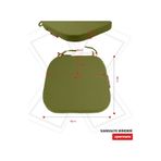 Xpermate 2'li Standartfit Oval Sandalye Minderi 42x42x5 Yeşil