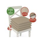 Xpermate 4'lü Sandalye Minderi Su İtici Kumaş 40 x 40 CM Bej