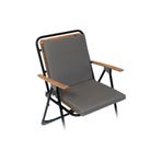 XPERMATE Arkalıklı Sandalye Minderi Fermuarlı Bağcıklı Yıkanabilir Su Yağ İtici Bahçe Balkon 40x40 Antrasit