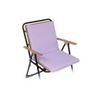 XPERMATE Arkalıklı Sandalye Minderi Fermuarlı Bağcıklı Yıkanabilir Su Yağ İtici Bahçe Balkon 40x40 Lila