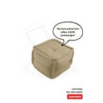 XPERMATE Dekoratif Kare Puf Ayaksız Bench Puf 40x40x32 cm Salon Oturma Odası Bej