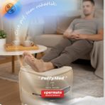 Xpermate Dekoratif Kare Puf Orta Sehpa Ayak Uzatma Puf Puffymod 40x42 - Bej