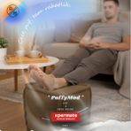 Xpermate Dekoratif Kare Puf Orta Sehpa Ayak Uzatma Puf Puffymod 40x42 - Kahverengi