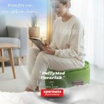 Xpermate Dekoratif Yuvarlak Puf Orta Sehpa Puf Puffymod 60x42 - Yeşil