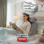 Xpermate Ergonomik Destek Yastığı – Baş, Sırt, Bel ve Bacak Desteği - 55 x 30 cm - Gri