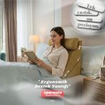 Xpermate Ergonomik Destek Yastığı – Baş, Sırt, Bel ve Bacak Desteği - 55 x 30 cm - Kahverengi