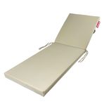 XPERMATE Fermuarlı Şezlong Minderi Su Geçirmez Kumaş Katlanır Plaj Minderi Yıkanabilir Kılıf 60x180x7 Bej