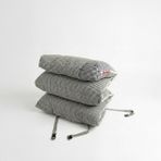 Xpermate Katlanır Pofuduk Çocuk Yer Minderi Pötikareli Bebek Yer Yatağı Çantalı - 60 x 200 x 12 cm - Gri