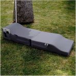 Xpermate Katlanır Şezlong Minder ve Puf Seti Su Itici ve Uv Korumalı Kumaş Gri Sunbed Ultımatecomfort