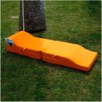 Xpermate Katlanır Şezlong Minder ve Puf Seti Su Itici ve Uv Korumalı Kumaş Turuncu Sunbed Ultımatecomfort