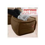 XPERMATE PuffyMod Dekoratif Kare Puf Orta Sehpa Ayak Uzatma Puf 40x40 cm (Kahverengi)