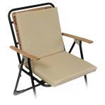 Xpermate Sandalye Minderi Su Itici Kumaş 40X40 Cm Sünger Sırtlıklı Sandalye Minderi Bağcıklı Bej1