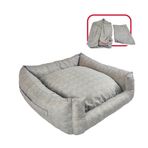 Xpermate Siesta Kedi Yatağı Ve Köpek Yatağı,Yedek Kılıflı,Fermuarlı 55x60x23 Gri (Gri)