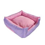 Xpermate Siesta Kedi Yatağı Ve Köpek Yatağı,Yedek Kılıflı,Fermuarlı55x60x23 (Lila Pembe)