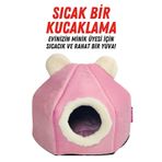 Xpermate Taşınabilir Kedi Evi Kedi Yuvası Kedi Yatağı 45 x 45 CM pembe