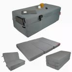 Xpermate Ultra Kalın Çift Kişilik Katlanır Sünger Yatak Yer Yatağı Katlanır Yer Minderi Misafir Yatağı 120X180x14 Cm Gri