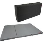 Xpermate Ultra Kalın Çift Kişilik Katlanır Sünger Yatak, Yer Yatağı, Katlanır Yer Minderi, Misafir Yatağı 120x180x14 Gri - 120 x 180 x 14 cm